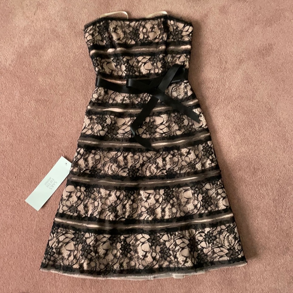 bcbg maxazria black tulle cocktail dress size 0